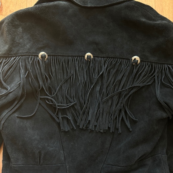 Vintage 1993 g4000 Leather Suede Fringe Jacket - Picture 8 of 8
